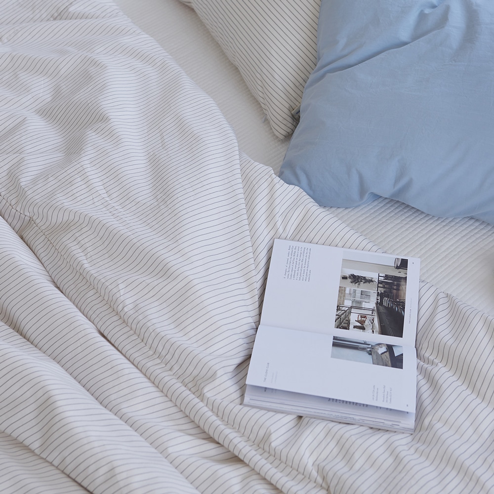 送料無料 リネンミー LinenMe リネン掛け布団カバー マルチストライプ-N リトアニア製