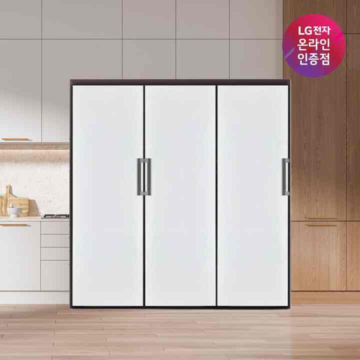 Convertible セット Objet Collection 冷蔵庫・冷凍庫・キムチ冷蔵庫 XYZ321MW3S メタル・ホワイトセット