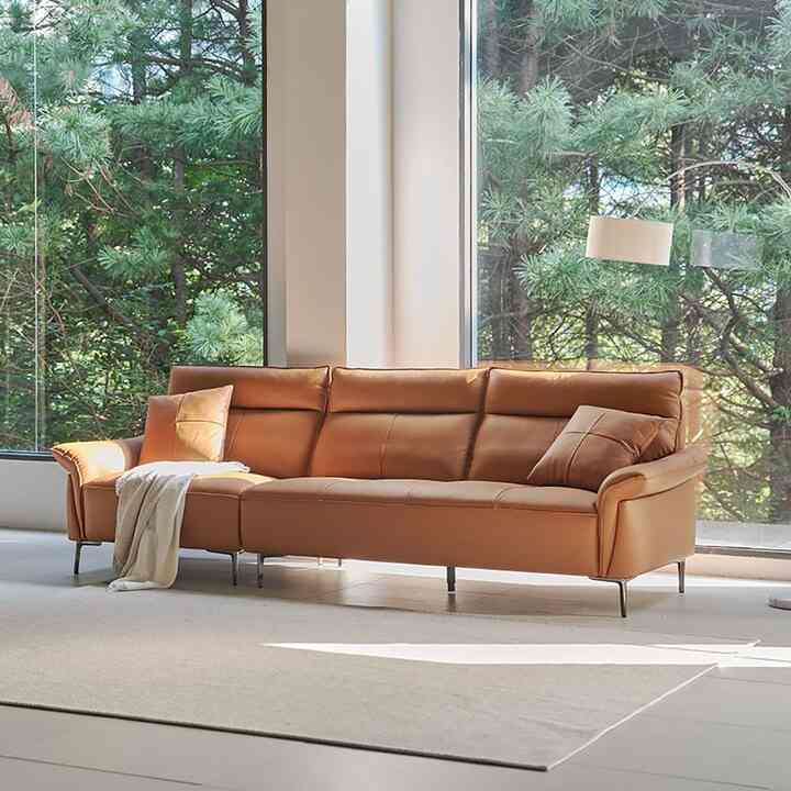 MAPLE レザー 4人掛け ソファ