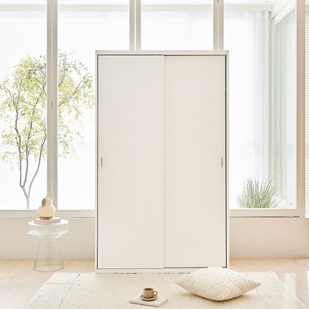 온월가구 빅 풀 슬라이딩 수납 옷장1200행거형(저소음댐핑도어) 