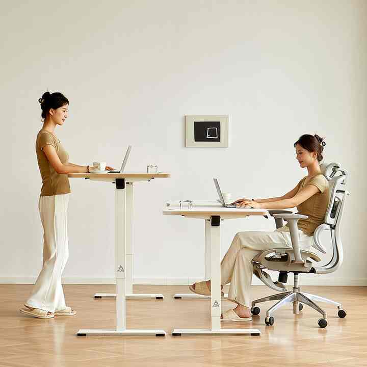 ウッド 電動昇降スタンディングデスク［4色・4サイズ］