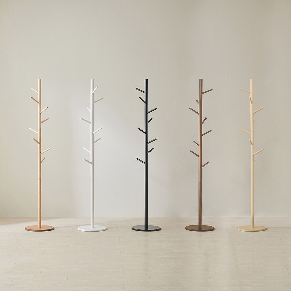 핀란디아 엘라인 원목 원형 스탠드 옷걸이 행거 버터/내추럴/화이트/블랙/월넛 5colors 