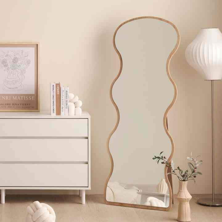 Ellie ウェーブミラー 60cm［3色］