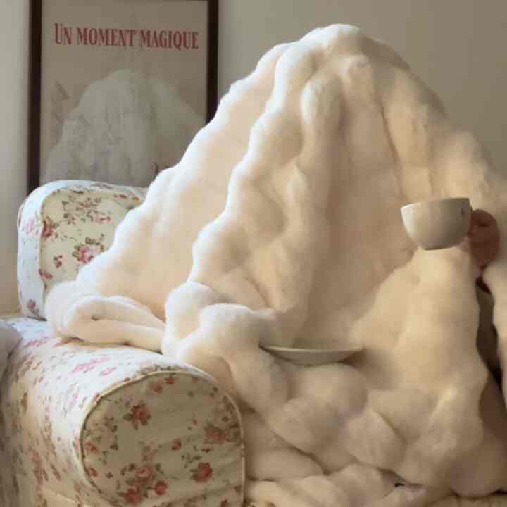 LATTE ファーブランケット［2色・2サイズ］