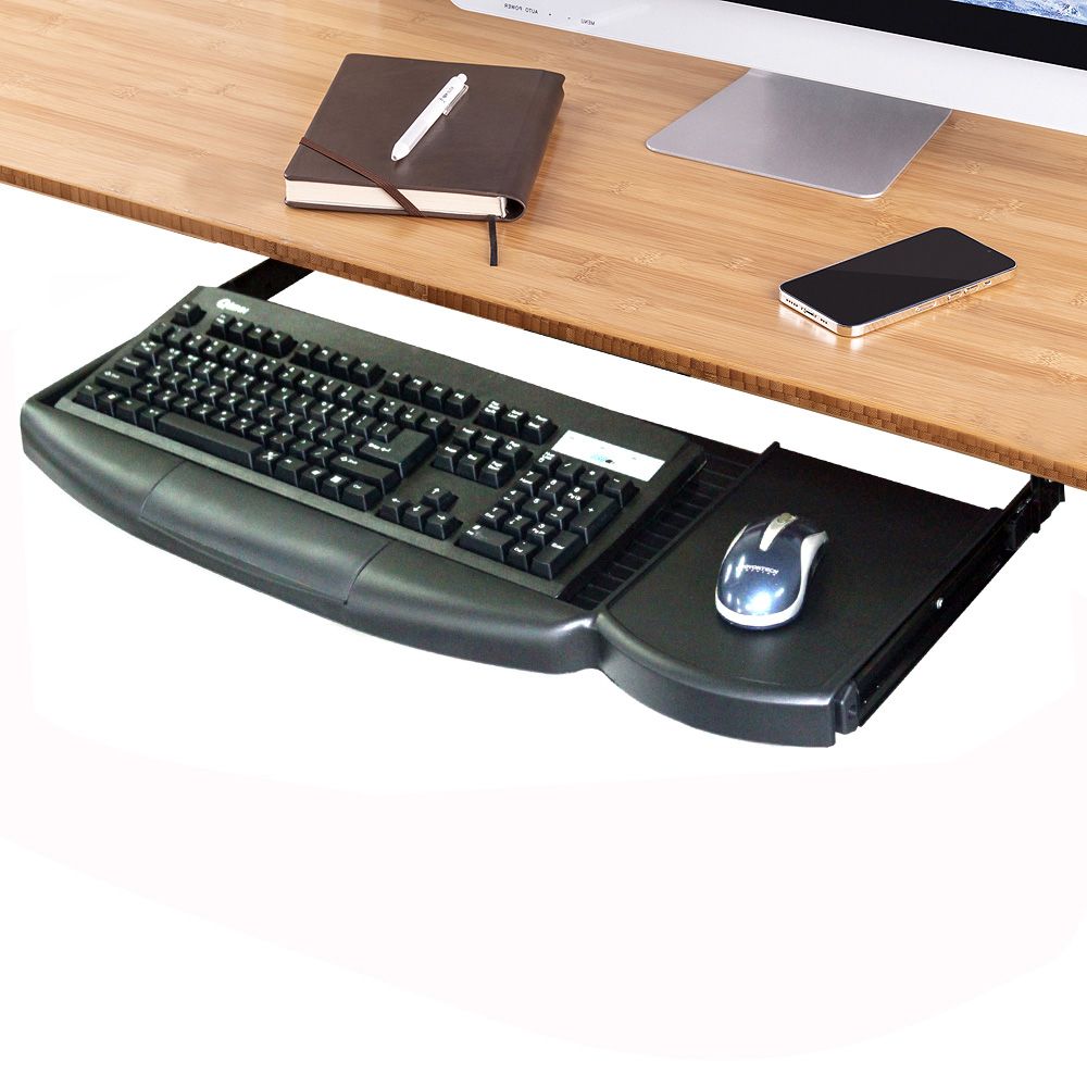 [오늘출발] [신상품] 스킬디자인 키보드거치대 책상선반 받침대 3단조절 일체형 트레이