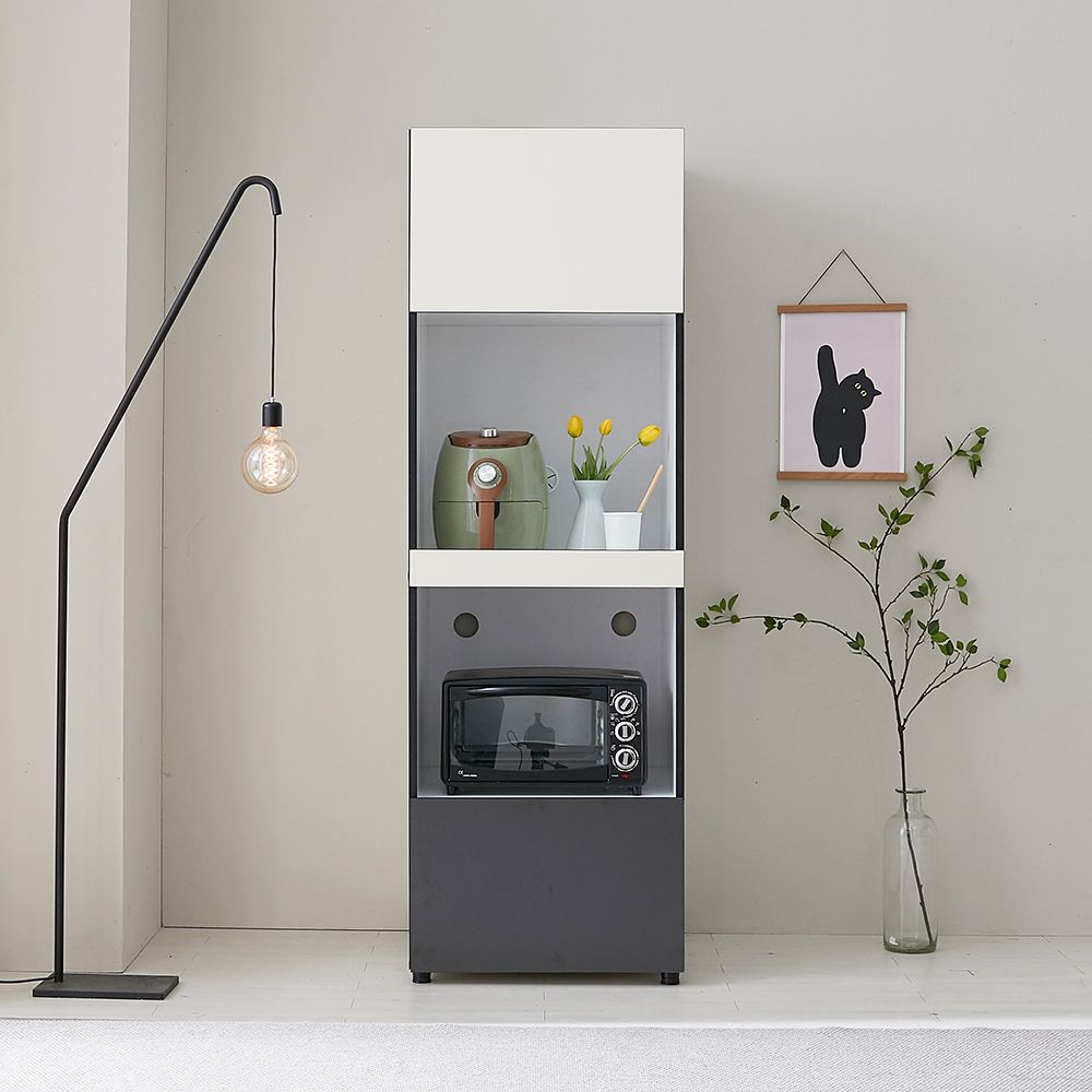 우드무드 500 큐커장 수납장 선반 렌지대 키큰 주방수납장 비스포크 E0