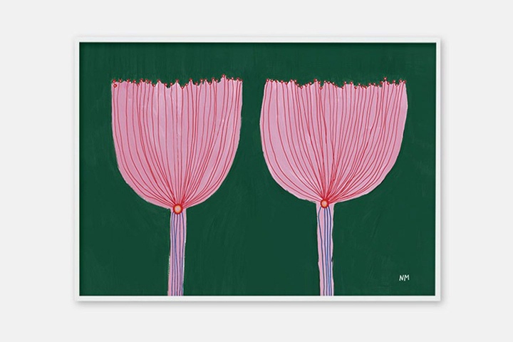 낸시 맥키 작가, Two pink flowers 포스터