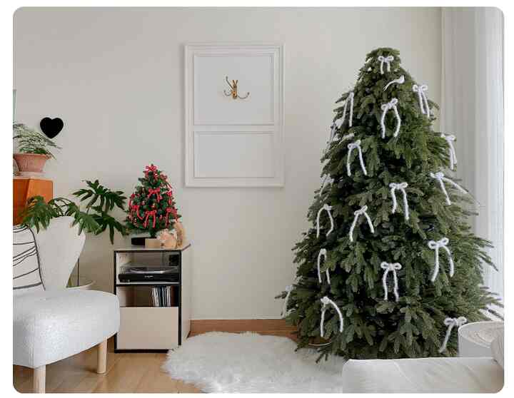 クリスマス ニット リボン ツリー オーナメント 10個