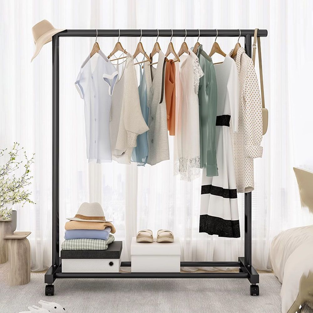 가구느낌 도도행거 1단 1200 철제 스탠드 이동식 옷걸이 