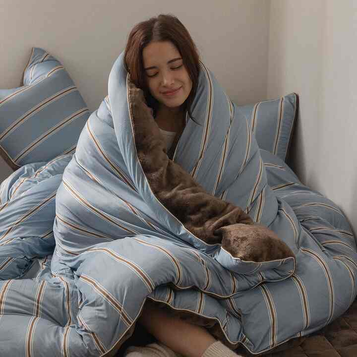 ハニーバームミルク フランネル掛け布団セット［3色・2サイズ］