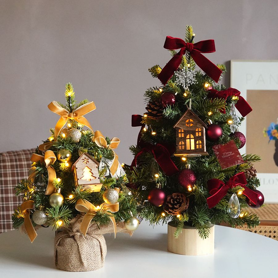 더플라워마켓 조명오너먼트 벨벳리본 트리전구풀세트