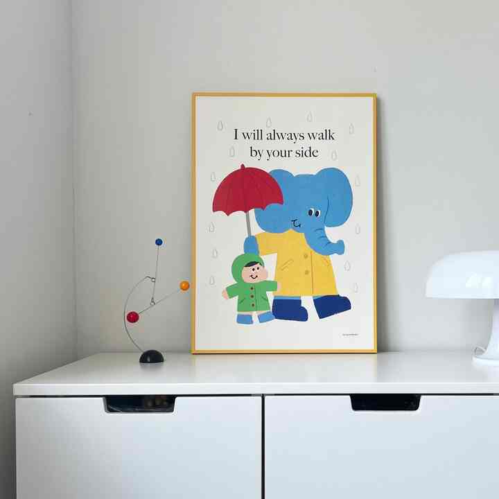 傘 ゾウ ポスター A2