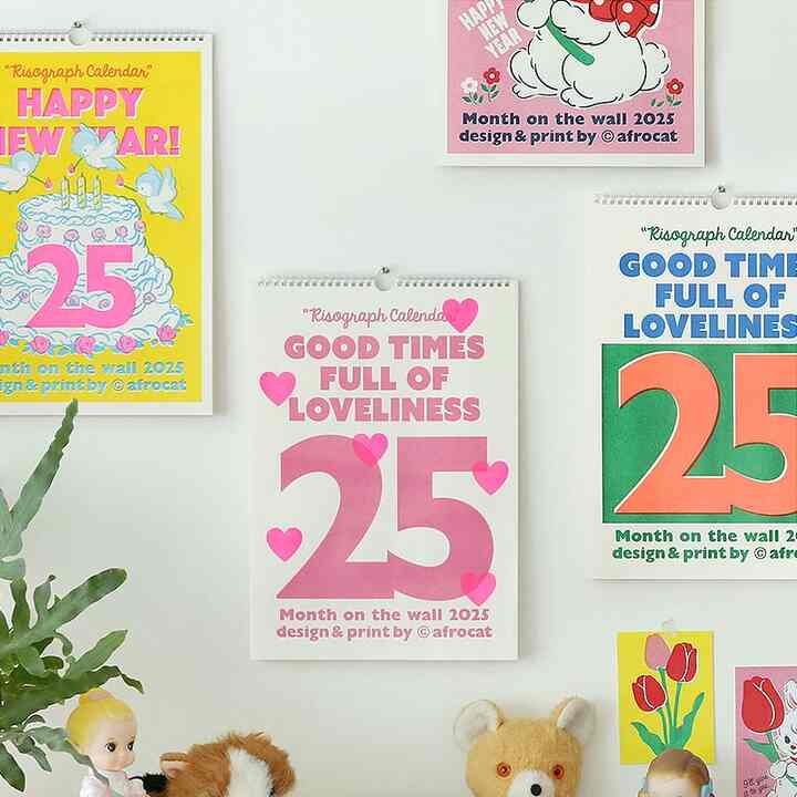 month on the wall 2025 壁掛けカレンダー