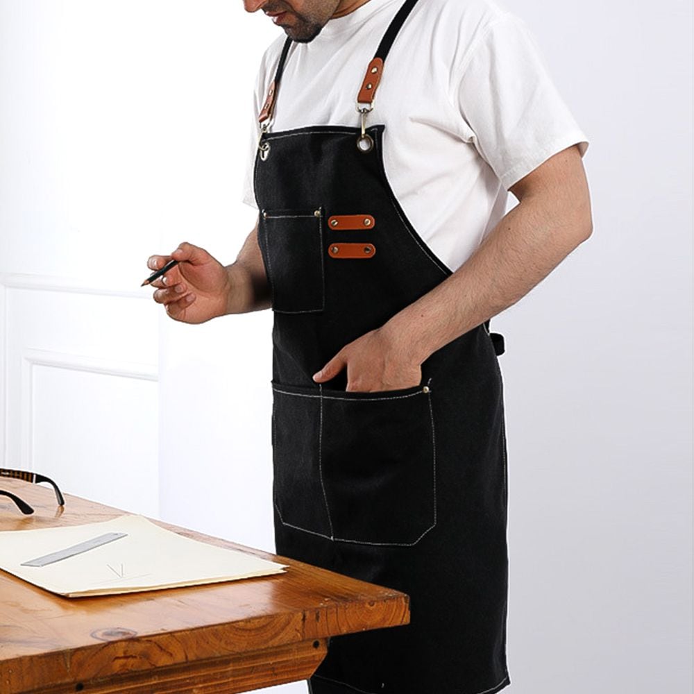 살림엔 바리스타 앞치마 카페 목공 공방 앞치마 작업용 미용실 미용사 남여공용