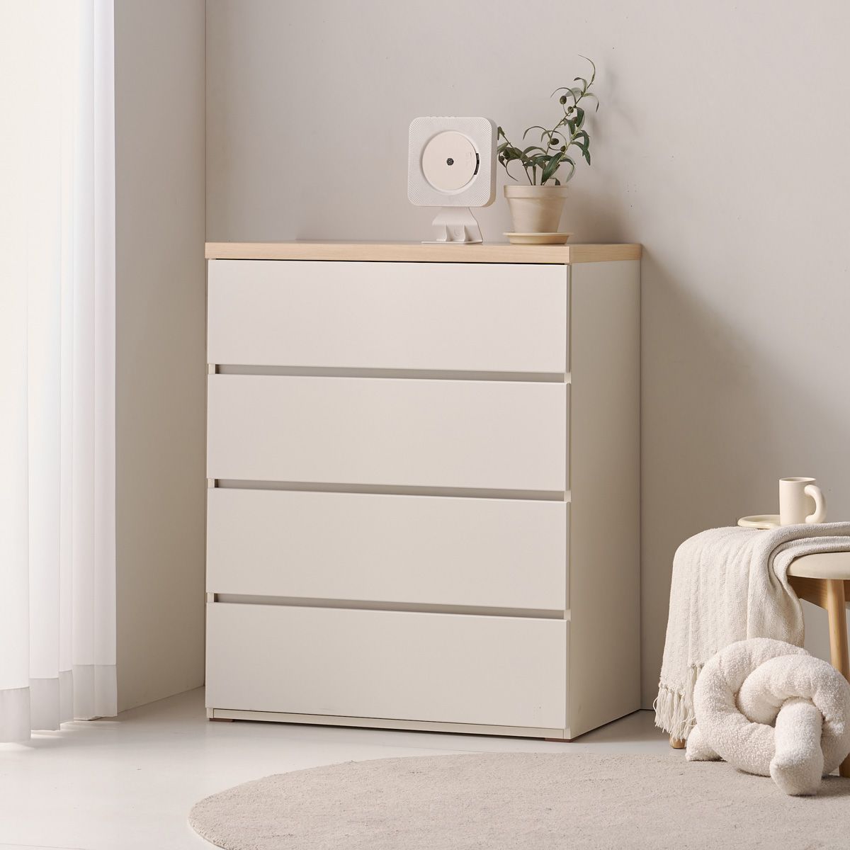 두리앳가구 데이브 4단 서랍장 속깊은 800 