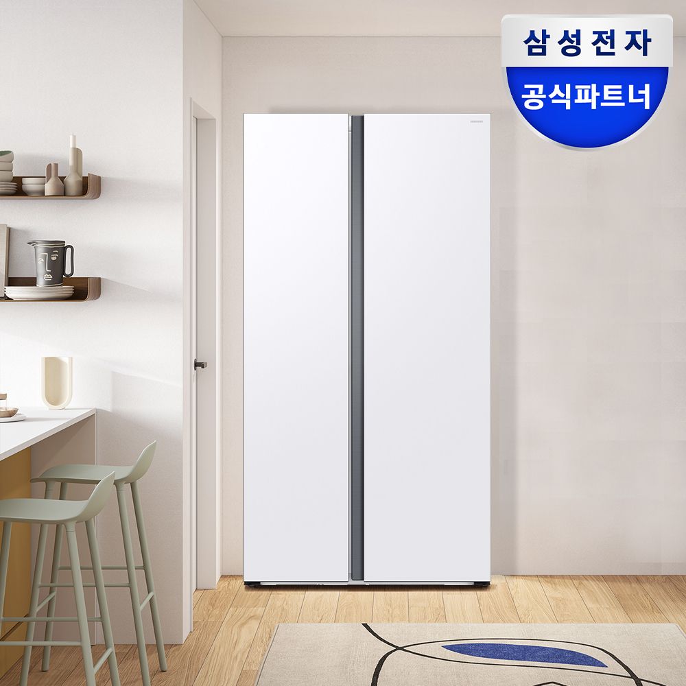 삼성전자 양문형 냉장고 RS84DG5002WW 852리터 2도어 스노우화이트
