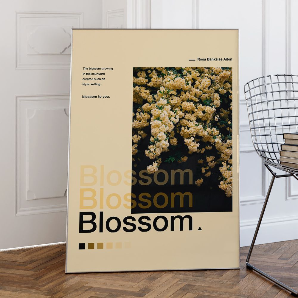 어픽처모먼트 화이트톤 바탕에 감성이 되는 포인트, 아트 뮤즈 포스터 / Blossom