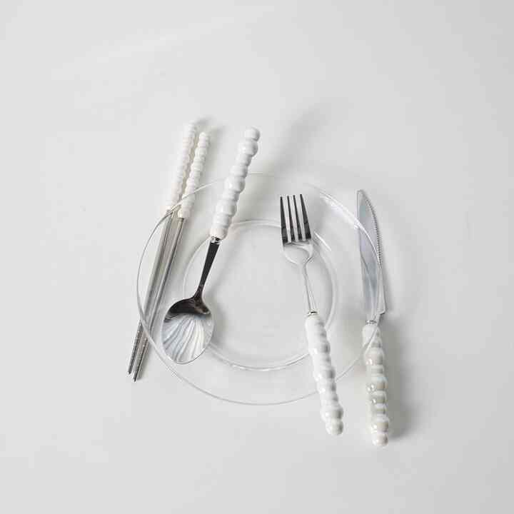 Bead Handle Cutlery 4-Piece Dinner Set