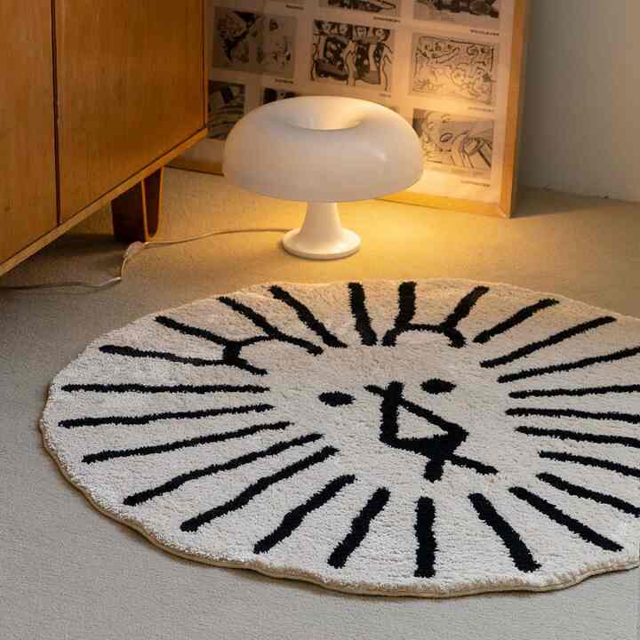 LION 円形ラグ［3色］