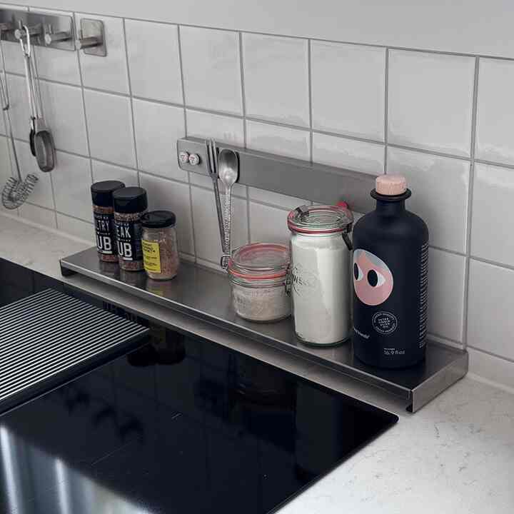 Adjustable Stainless Steel Kitchen Side Shelf