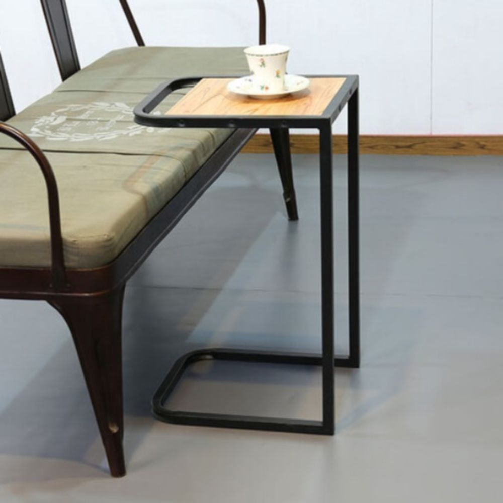거실·소파테이블 > 1인용 ㄷ자 쇼파테이블 높은 스틸다리 틈새 원목테이블 30x65cm | 오늘의집 쇼핑