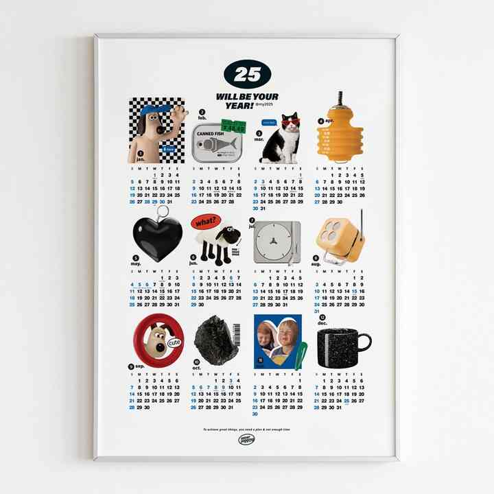 Hipster 2025年・2026年 カレンダー ポスター［3サイズ］