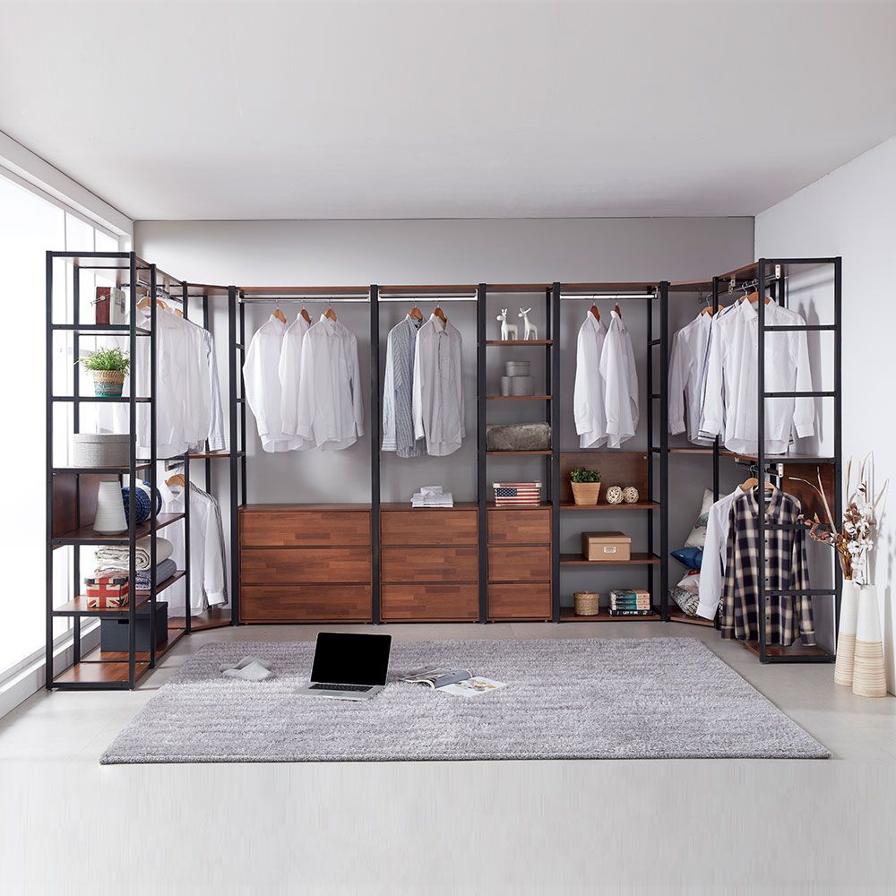 [신상품]달소리가구 라온 시스템 연결형 연애인 드레스룸 옷장 행거 옷방 인테리어