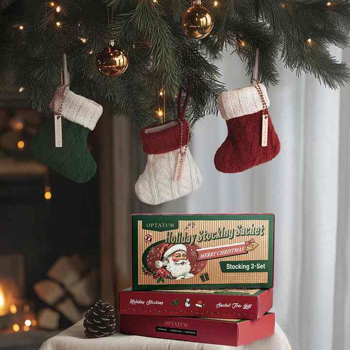 Holiday Santa Sock Sachet Gift Set – 3 Scents