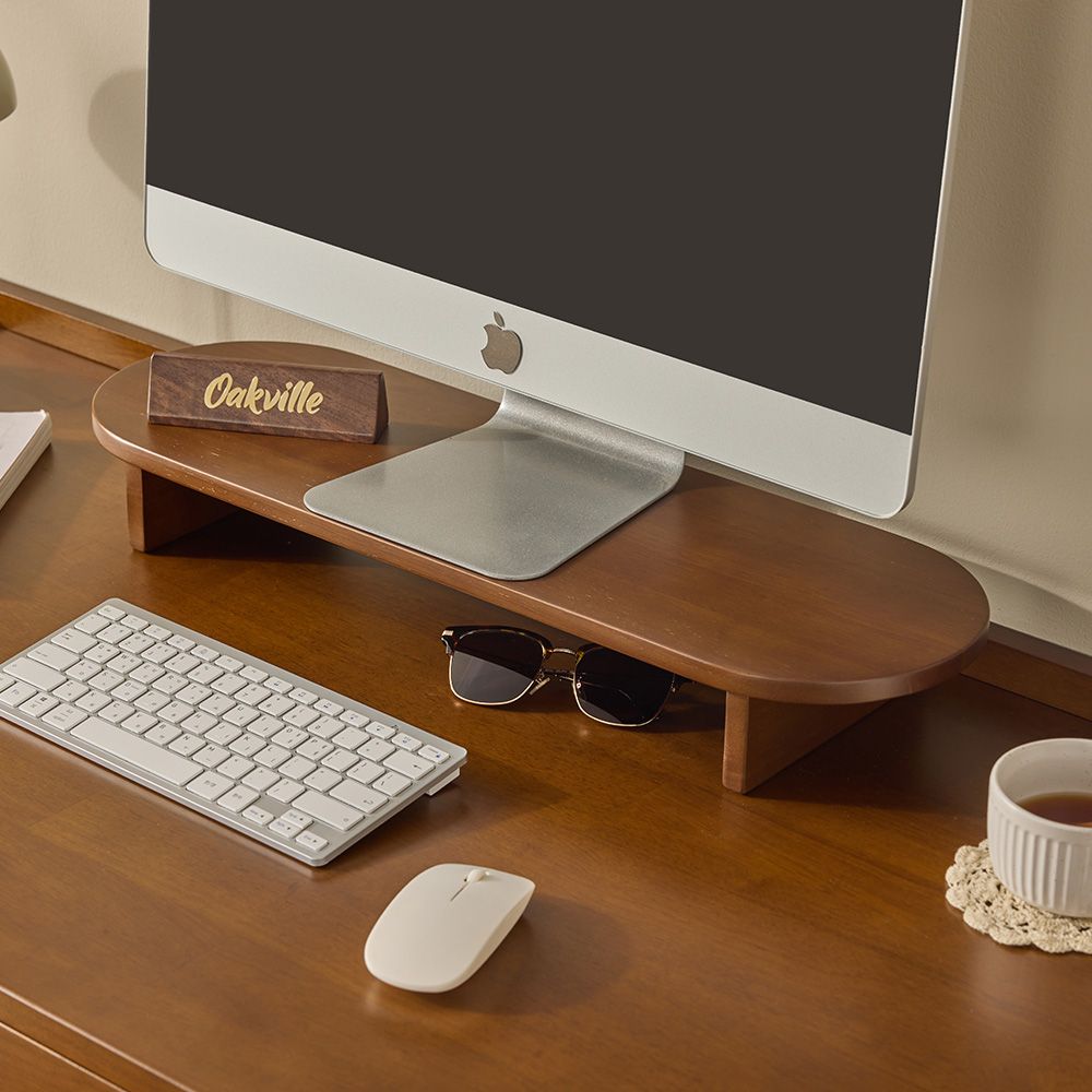 [신상품] 오크빌 오테카 원목 1단 모니터받침대 스탠드 선반