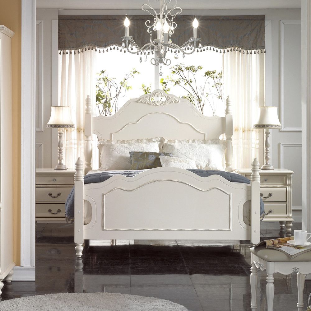 bllc퍼니처 티보니 엔틱 자작나무 원목 퀸 침대