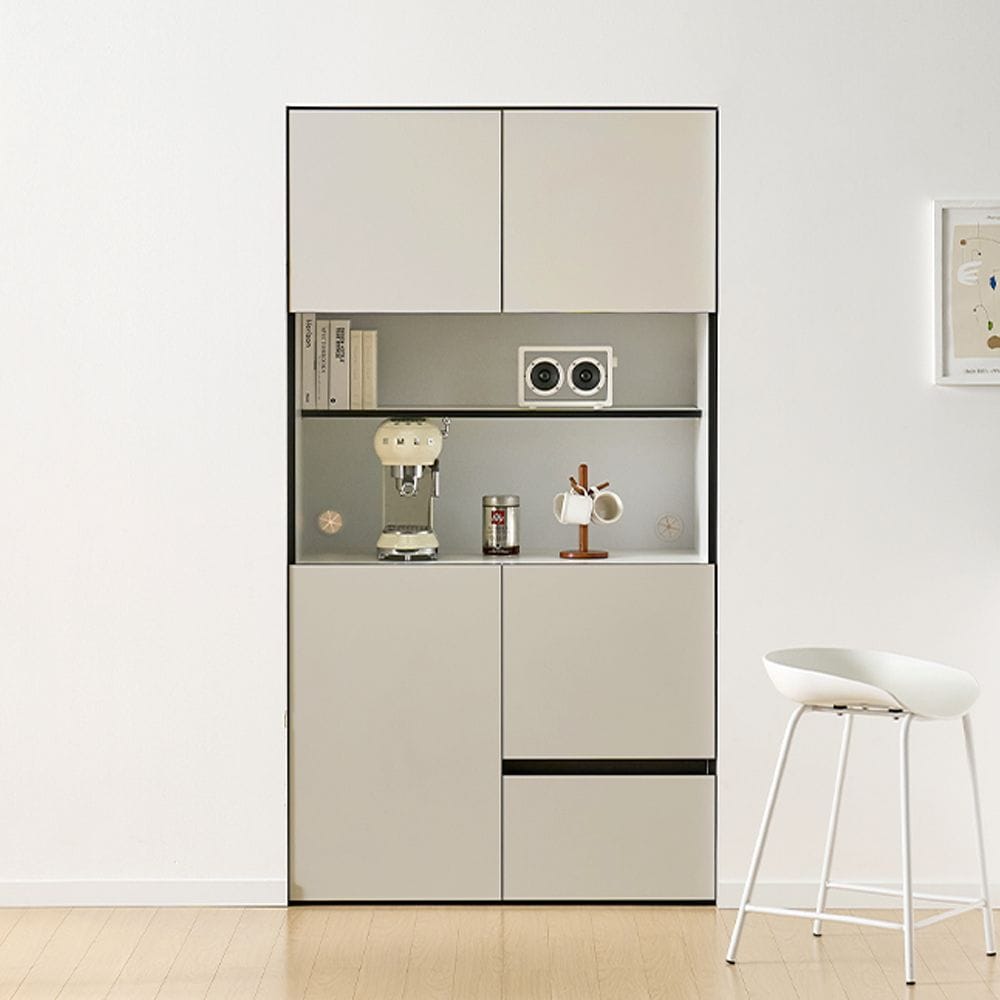 [신상품] 집무드 레귤러 홈카페 오브제 원서랍 빌트인 수납장 1000