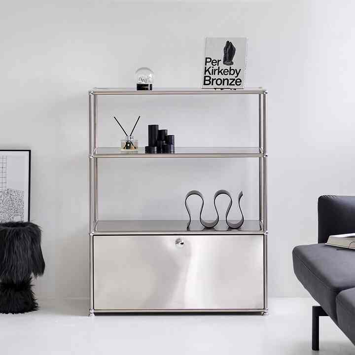 Steeler ステンレス304 モジュール収納ラック 3段 幅770