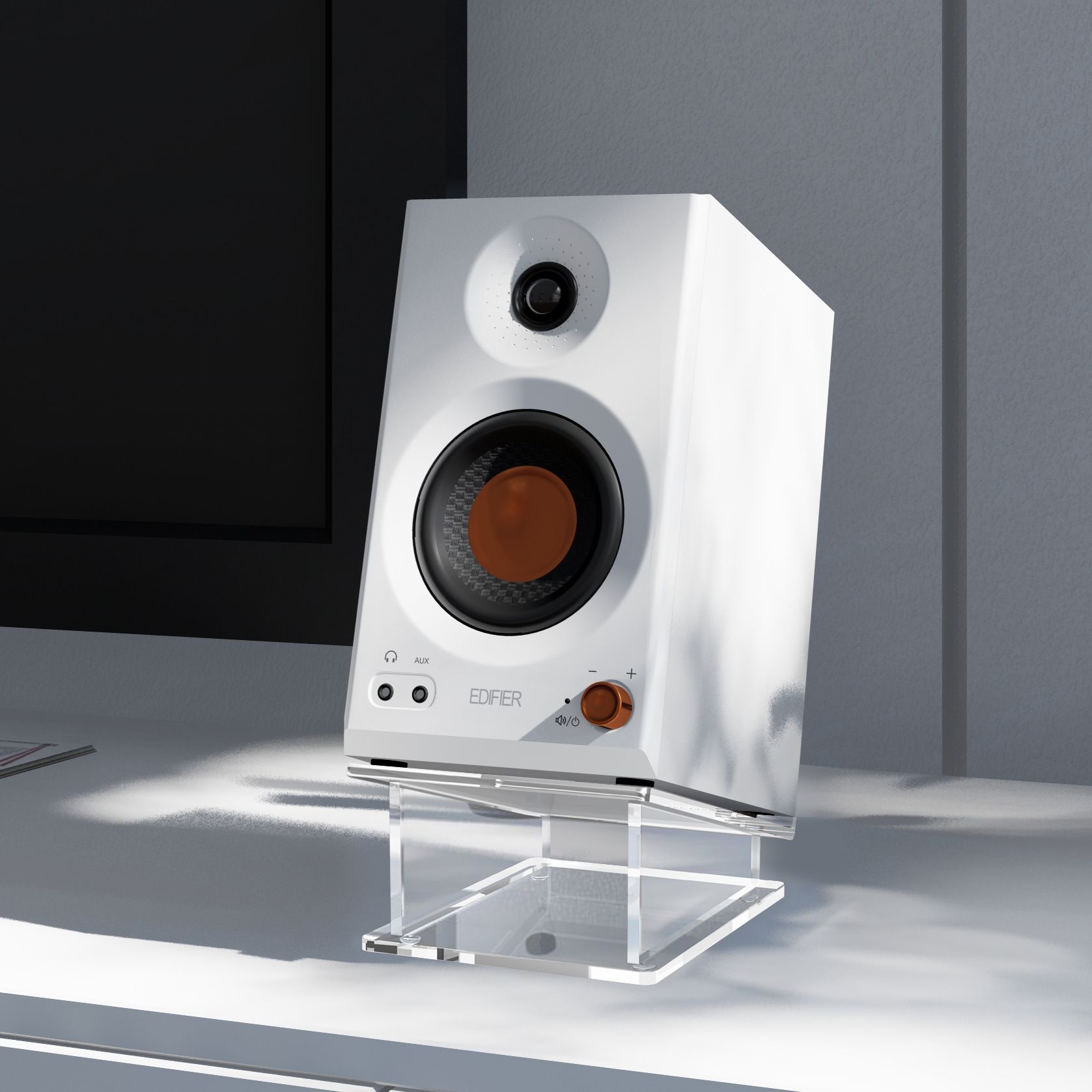 더윤 에디파이어 mr5 스피커 아크릴 거치대 스탠드 투명/블랙