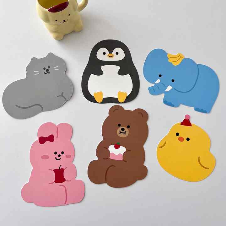 動物 ポストカード 6枚セット