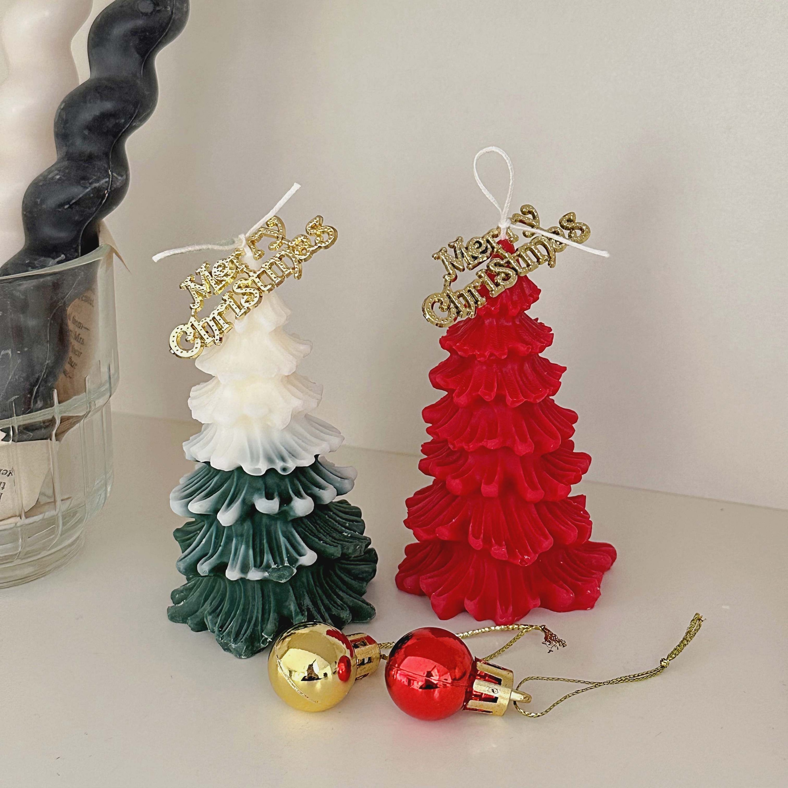 [오늘출발][신상품]컬러센트 7단 크리스마스 트리 캔들 (6color) 무료선물포장