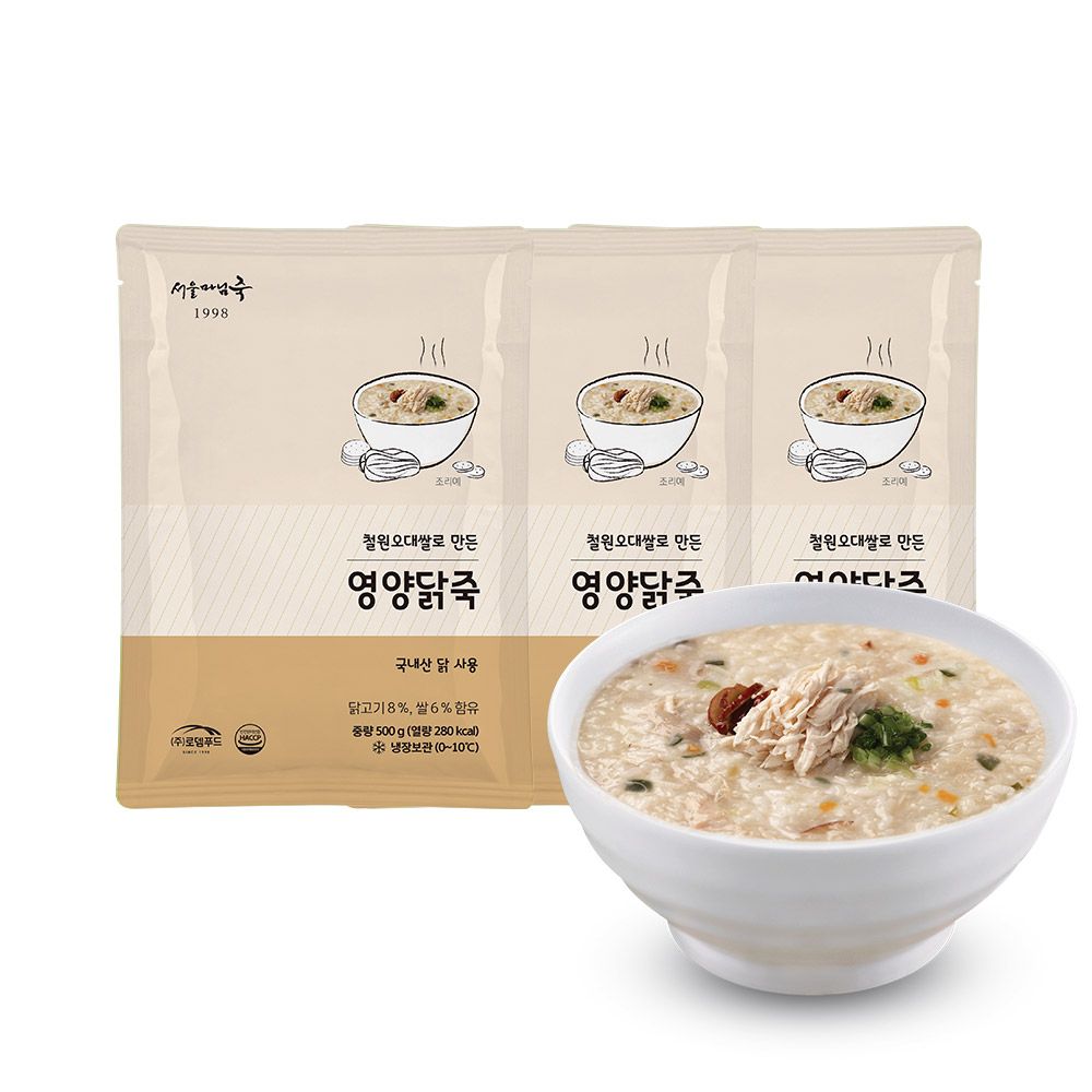 서울마님죽 영양닭죽 500g 3팩 Set