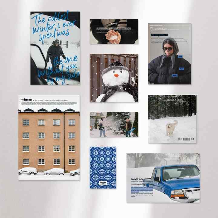 Blue&White ポストカード