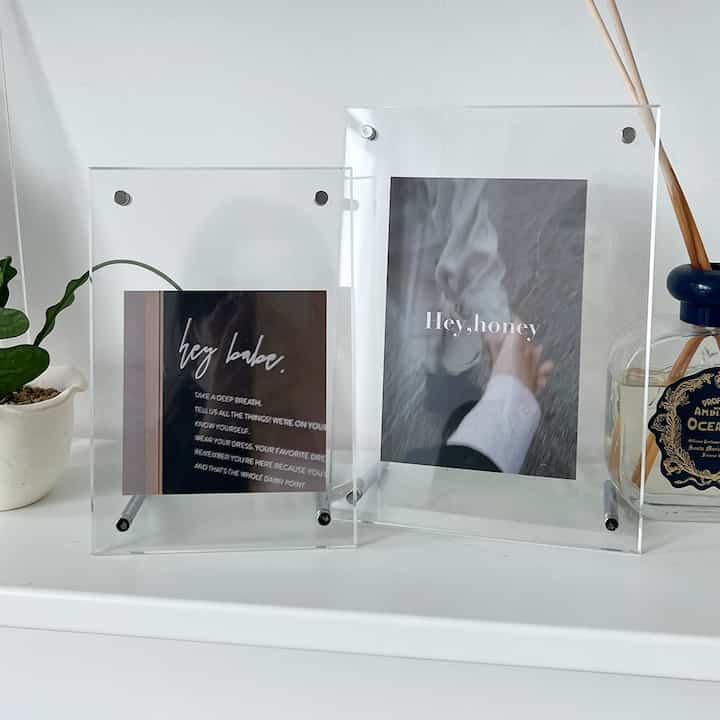 ミニマル 透明 アクリル テーブル フレーム［3サイズ］