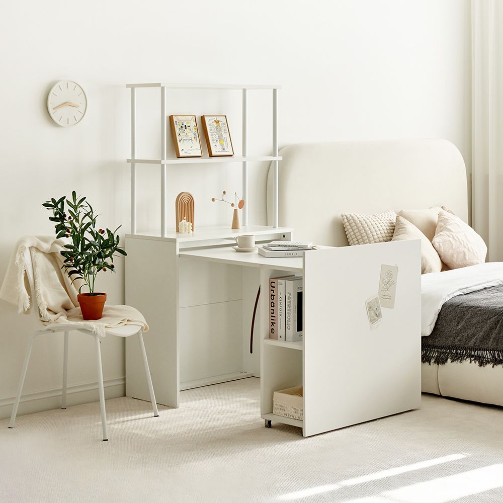 포더홈 [오늘의집 단독] 탭업 폴딩 확장형 슬라이딩 접이식 다용도 식탁 테이블 600/800