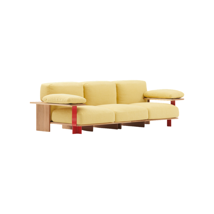 JC901 SOFA RED METAL