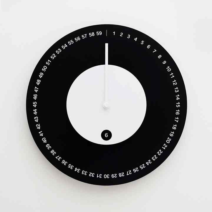Foam Wall Clock (Black)