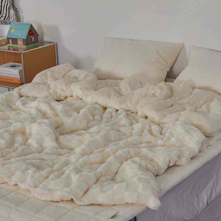 fluffy ボア カバーのいらない布団セット［3色・2サイズ］