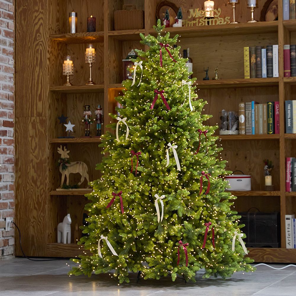 아웃팅 100% PE 크리스마스트리 투톤 무장식 트리 (올리브그린+라이트그린) 150~210cm