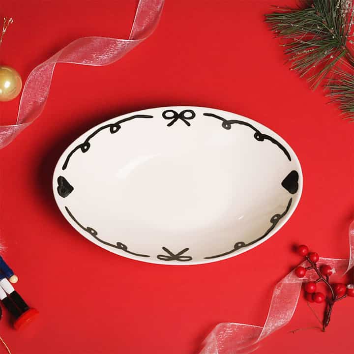 Ribbon & Heart Salad Bowl