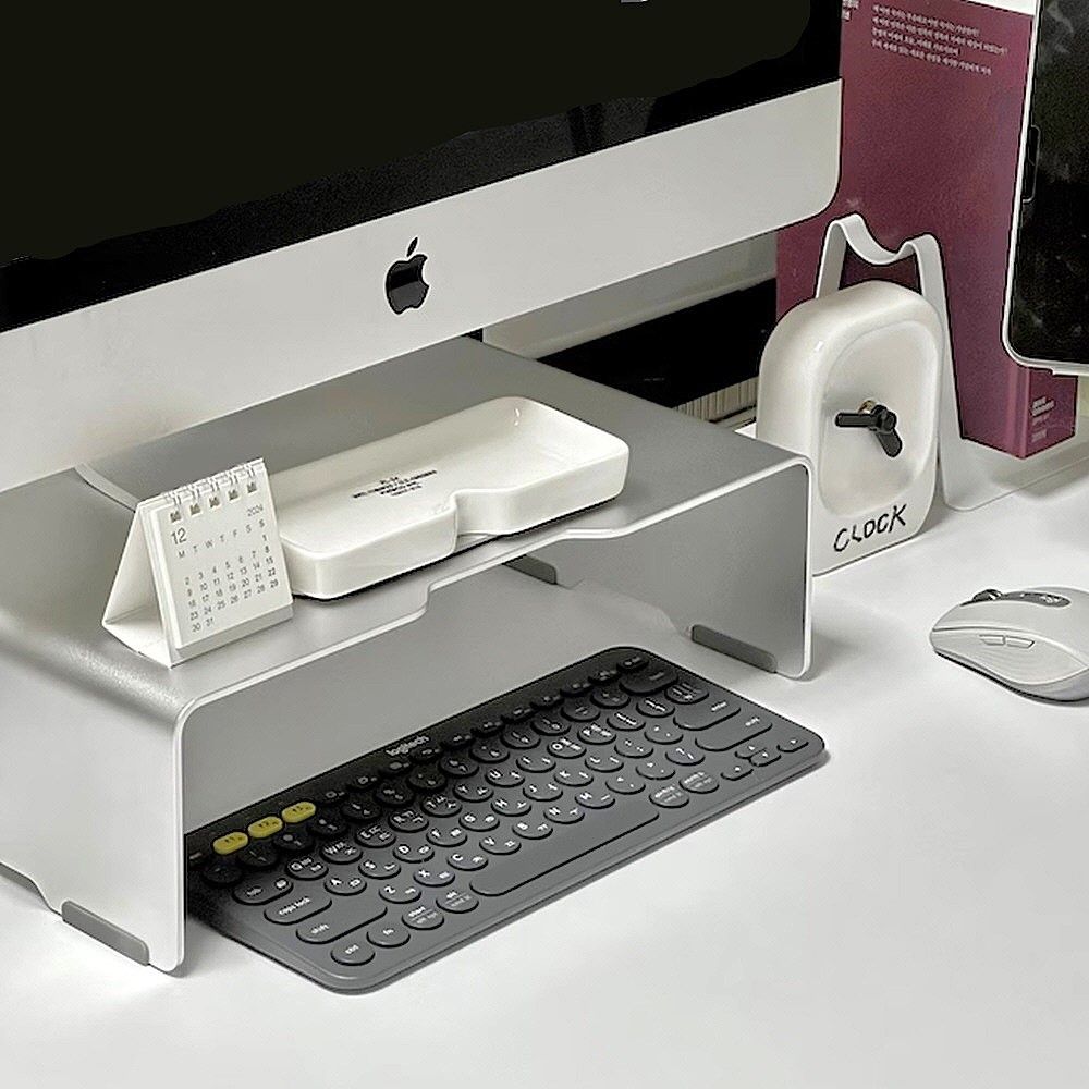 알파플랜 알루미늄 모니터 받침대 높은 스탠드 선반 360mm