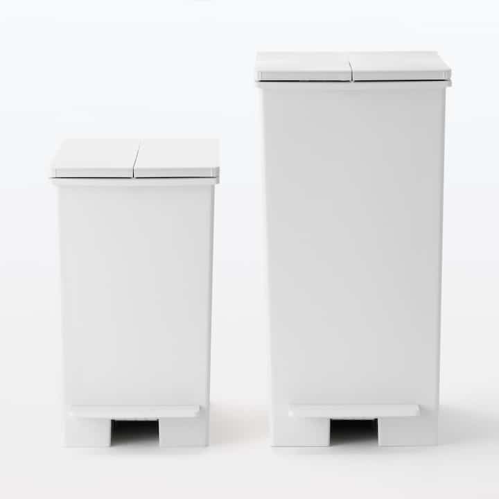 再生ポリプロピレン入り ペダル式ダストボックス 両開きフタ付き