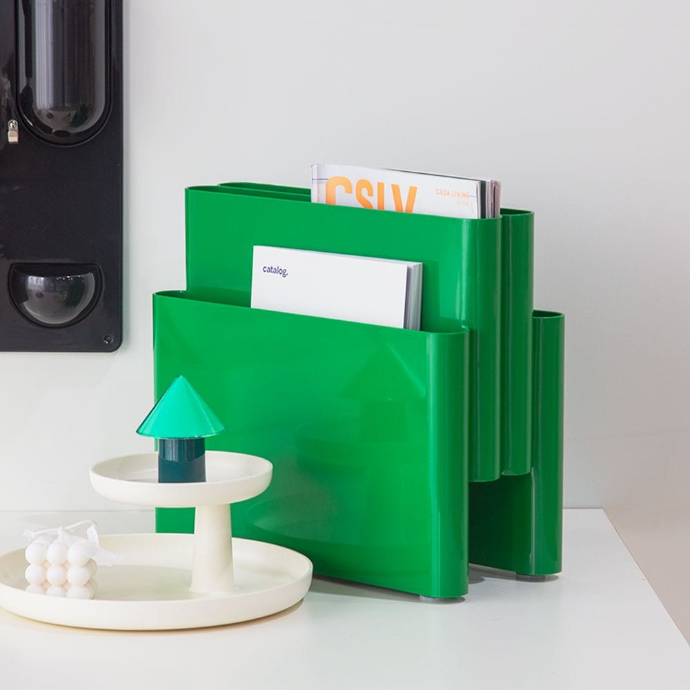 [신상품]에이비퍼니쳐 카테 매거진랙 플라스틱 빈티지 투명 잡지꽂이 리플렛 거치대