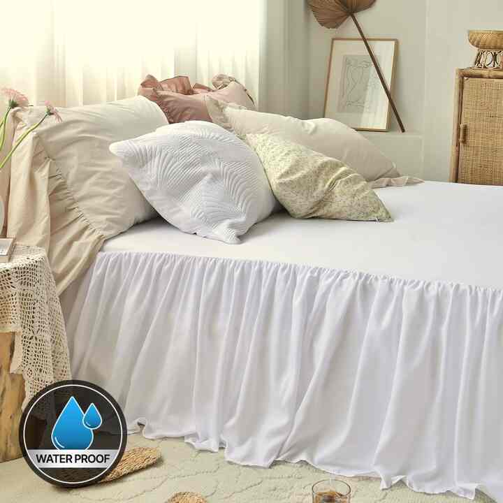 防水 フリルベッドスカート マットレスカバー［4サイズ］
