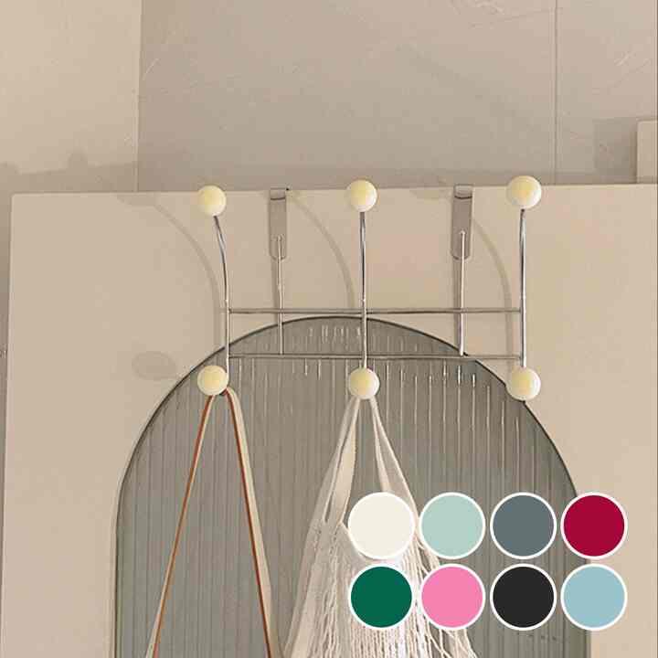 3連 ドア掛けフック［8色］