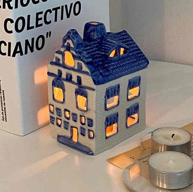 ブルーハウス キャンドルホルダー（キャンドル付き）